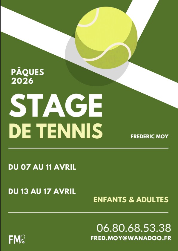 Stages de Tennis – Vacances de Pâques 2026